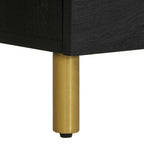 Comodino Nero 50x33x62 cm in Legno Multistrato