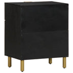 Comodino Nero 50x33x60 cm in Legno Multistrato
