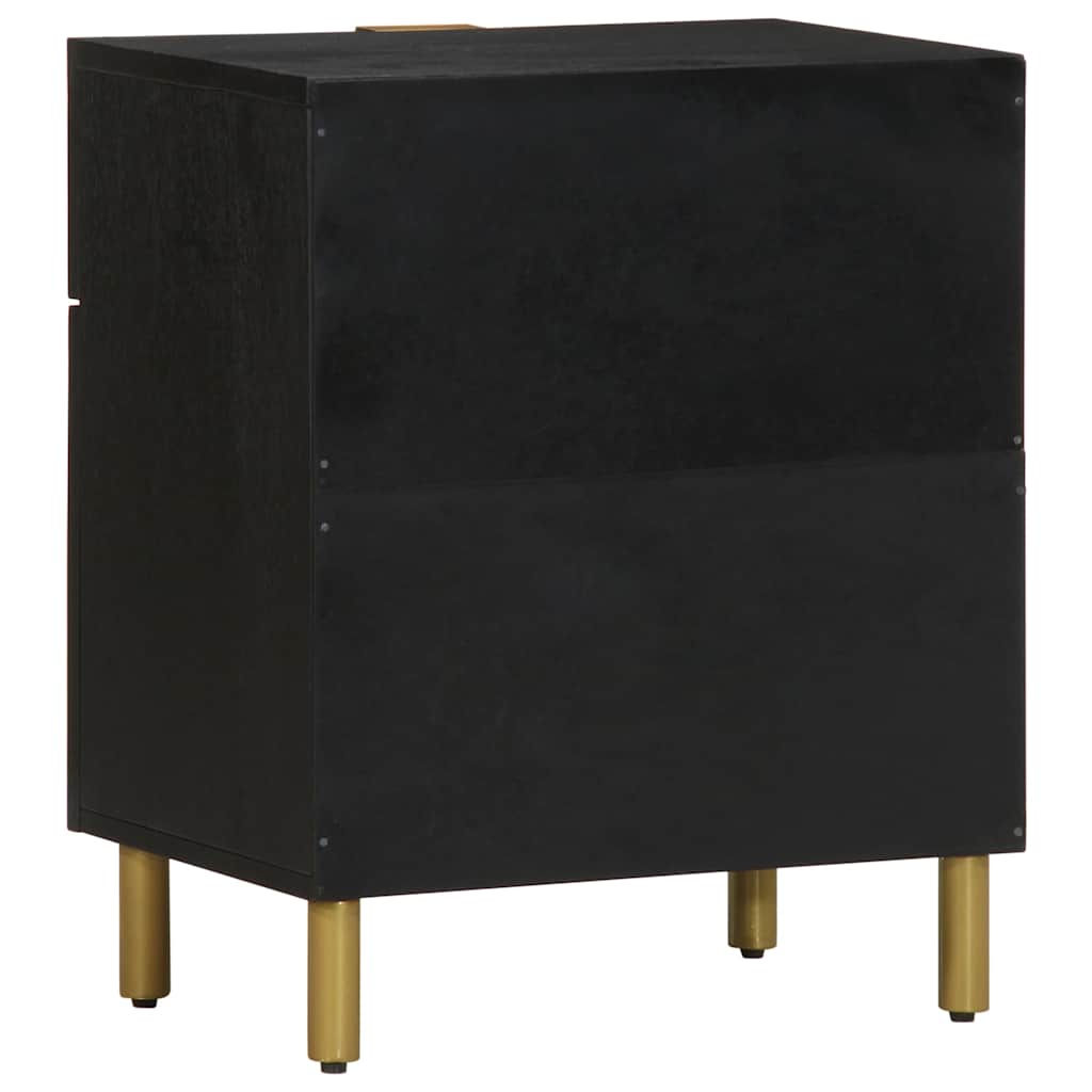 Comodino Nero 50x33x60 cm in Legno Multistrato
