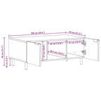 Tavolino da Salotto Nero 100x54x40 cm in Legno Multistrato