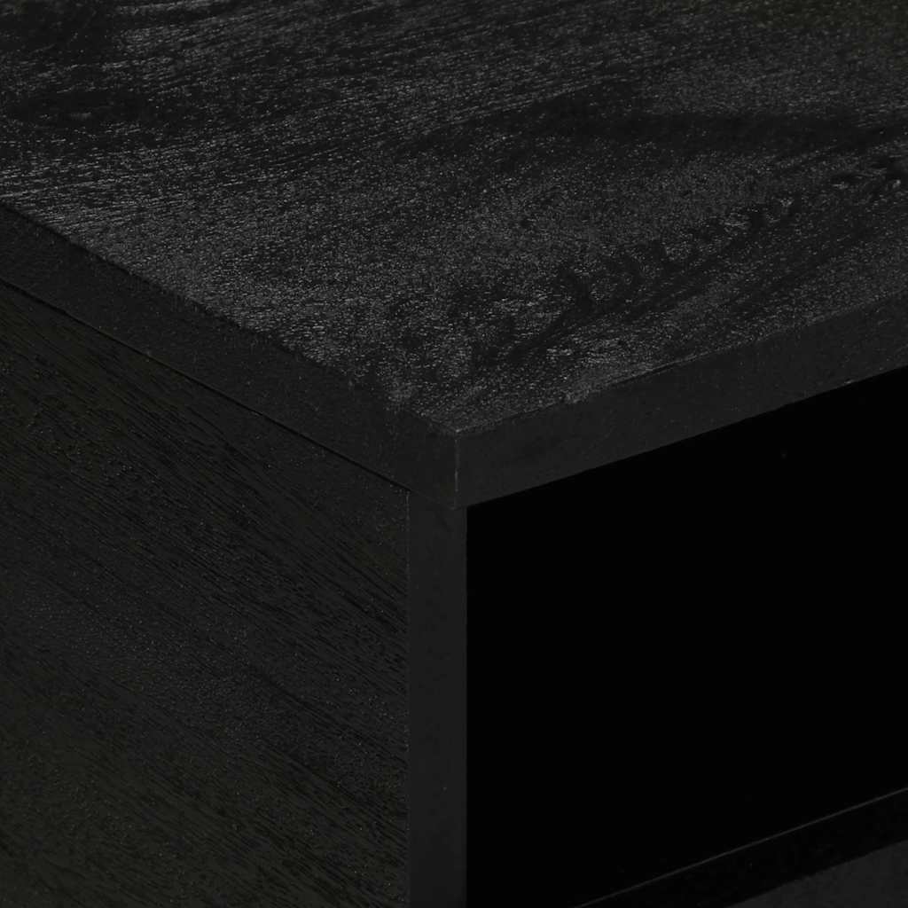 Tavolino da Salotto Nero 80x54x40 cm in Legno Multistrato