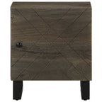 Comodino Nero 40x33x46 cm in Legno Massello di Mango