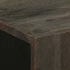 Credenza Nera 60x33x75 cm in Legno Massello di Mango