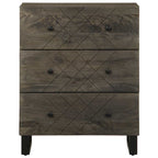 Credenza Nera 60x33x75 cm in Legno Massello di Mango