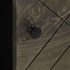 Tavolino da Salotto Nero 80x50x40 cm in Legno Massello di Mango