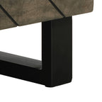 Tavolino da Salotto Nero 80x50x40 cm in Legno Massello di Mango