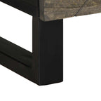 Tavolino da Salotto Nero 80x50x40 cm in Legno Massello di Mango