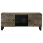 Tavolino da Salotto Nero 100x54x40cm in Legno Massello di Mango