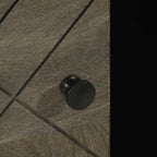 Tavolino da Salotto Nero 100x54x40cm in Legno Massello di Mango