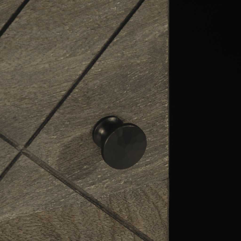 Tavolino da Salotto Nero 100x54x40cm in Legno Massello di Mango