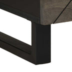 Tavolino da Salotto Nero 80x54x40 cm in Legno Massello di Mango