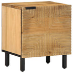 Comodini 2pz Marrone 40x33x46 cm in Legno Massello di Mango