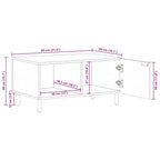 Tavolino da Salotto Marrone 80x50x40 cm Legno Massello di Mango