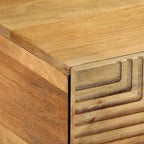 Tavolino da Salotto Marrone 80x50x40 cm Legno Massello di Mango