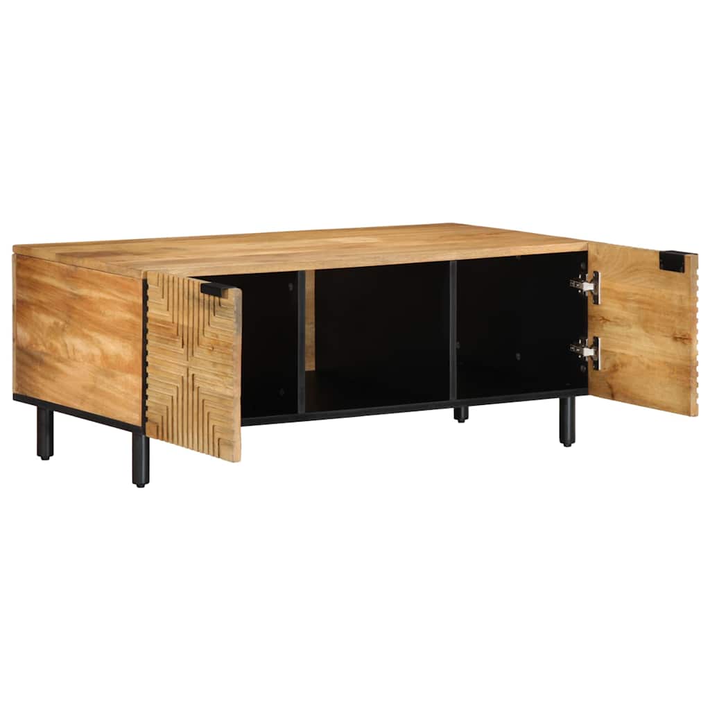 Tavolino da Salotto Marrone 100x54x40cm Legno Massello di Mango
