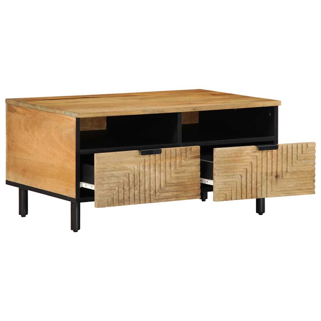 Tavolino da Salotto Marrone 80x54x40 cm Legno Massello di Mango