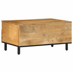 Tavolino da Salotto Marrone 80x54x40 cm Legno Massello di Mango