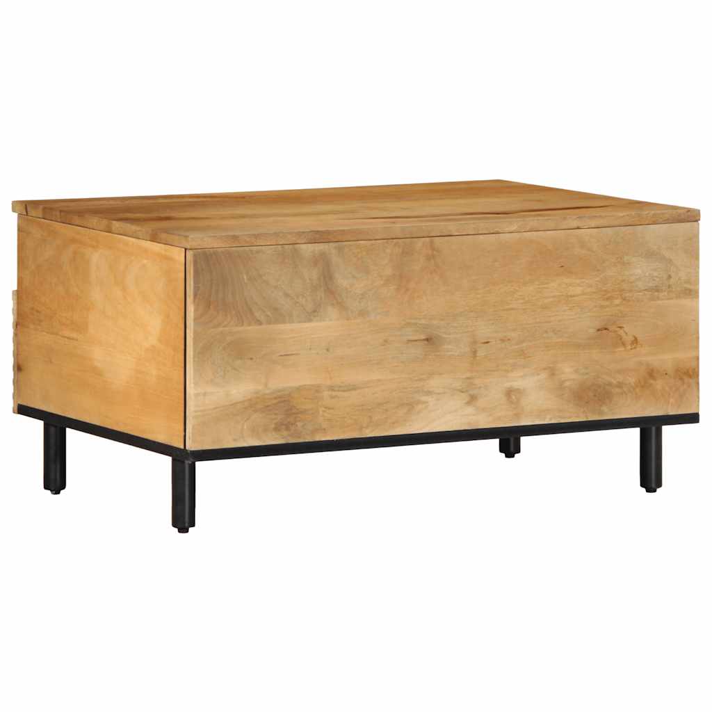 Tavolino da Salotto Marrone 80x54x40 cm Legno Massello di Mango