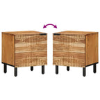 Comodino 40x33x46 cm in Legno Massello di Acacia