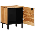 Comodini 2pz 40x33x46 cm in Legno Massello di Acacia