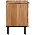 Comodini 2pz 40x33x46 cm in Legno Massello di Acacia