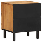 Comodini 2pz 40x33x46 cm in Legno Massello di Acacia