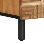 Comodini 2pz 40x33x46 cm in Legno Massello di Acacia