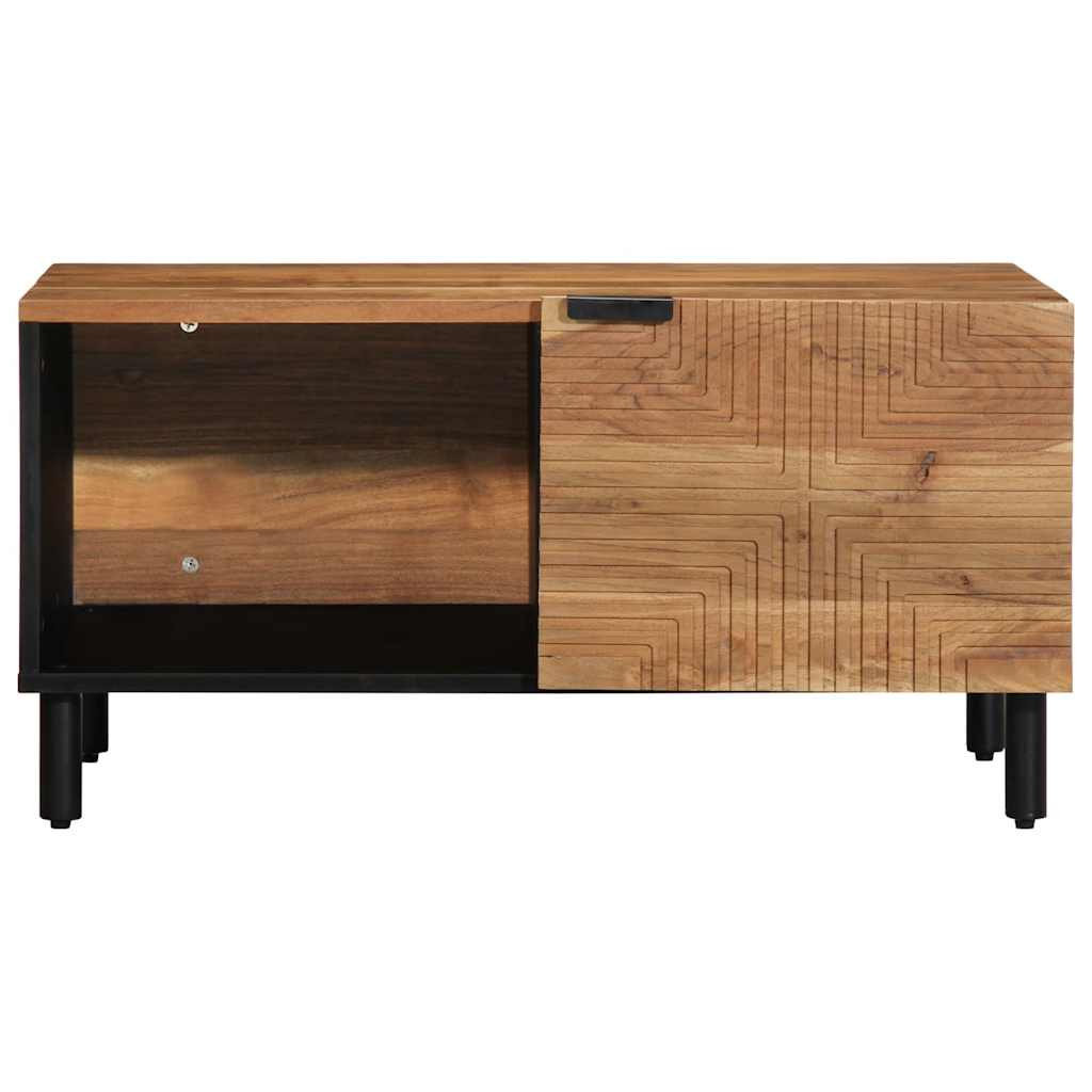 Tavolino da Salotto 80x50x40 cm Legno Massello di Acacia