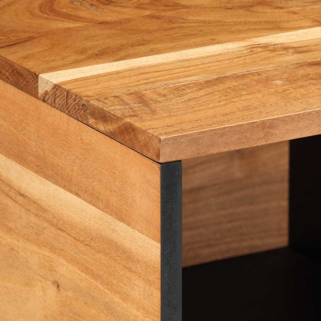Tavolino da Salotto 80x50x40 cm Legno Massello di Acacia