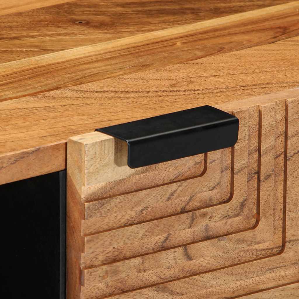 Tavolino da Salotto 80x50x40 cm Legno Massello di Acacia