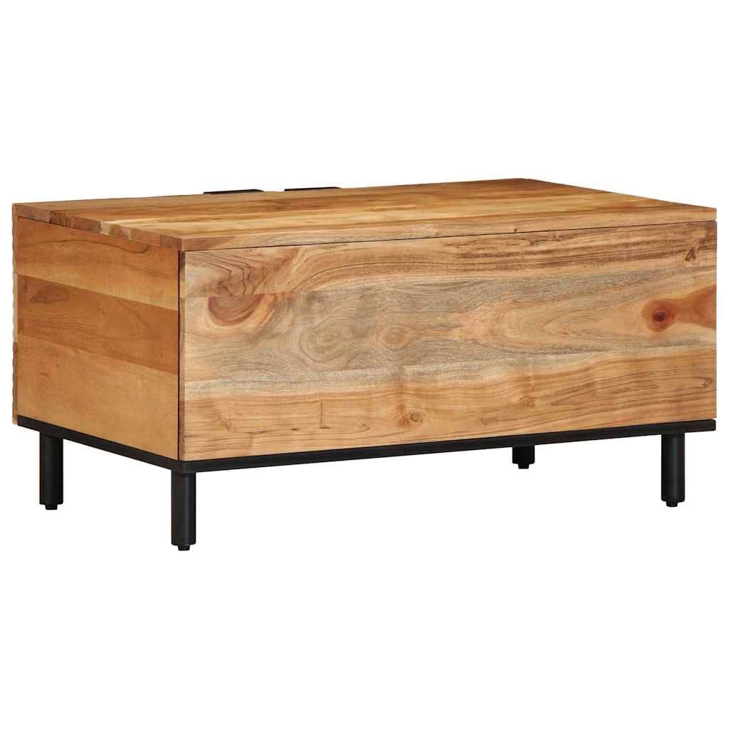Tavolino da Salotto 80x50x40 cm Legno Massello di Acacia