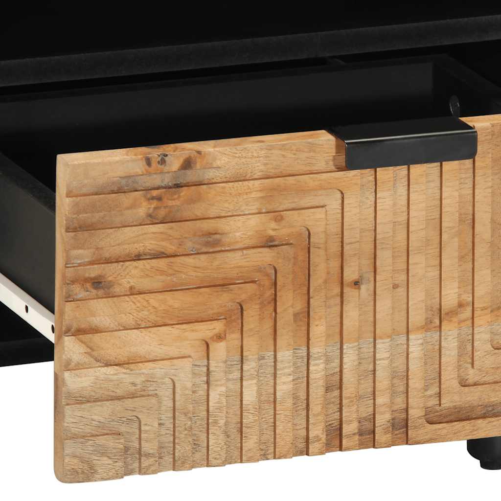 Comodini 2pz 40x33x46 cm in Legno Massello di Acacia