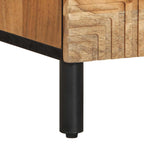 Comodini 2pz 40x33x46 cm in Legno Massello di Acacia