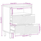 Armadietto per letto Marrone 50 x 33 x 62 cm