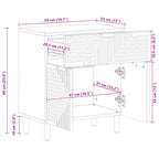 Armadietto per letto Marrone 50 x 33 x 60 cm