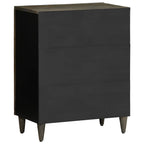 Credenza Grigio Chiaro 60x33,5x75 cm in Legno Massello di Mango
