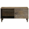 Tavolino da Salotto Grigio Chiaro 80x50x40 cm Legno di Mango