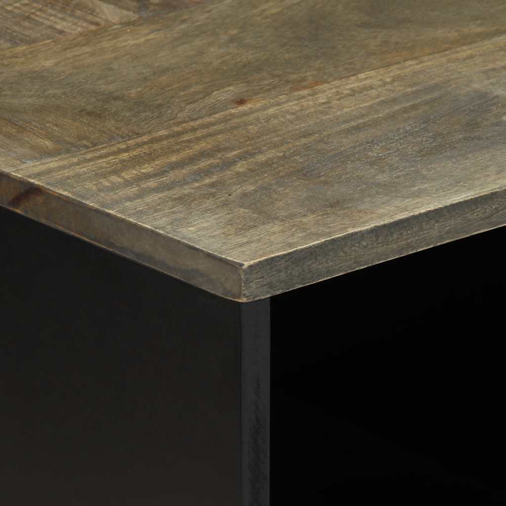 Tavolino da Salotto Grigio Chiaro 80x50x40 cm Legno di Mango