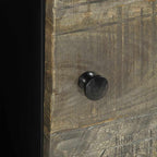 Tavolino da Salotto Grigio Chiaro 80x50x40 cm Legno di Mango