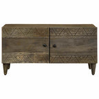 Tavolino da Salotto Grigio Chiaro 80x50x40 cm Legno di Mango