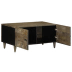 Tavolino da Salotto Grigio Chiaro 80x50x40 cm Legno di Mango