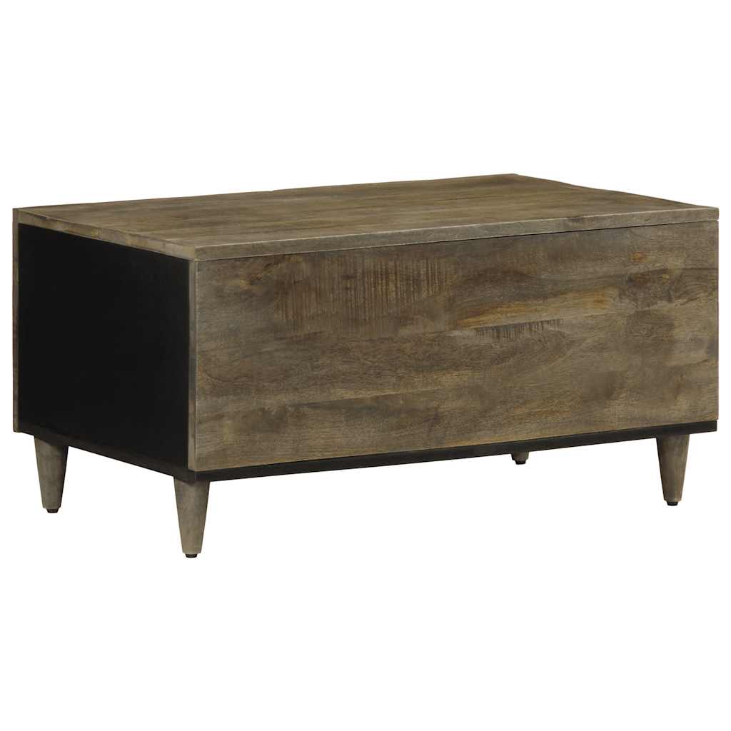Tavolino da Salotto Grigio Chiaro 80x50x40 cm Legno di Mango