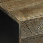 Tavolino da Salotto Grigio Chiaro 80x50x40 cm Legno di Mango