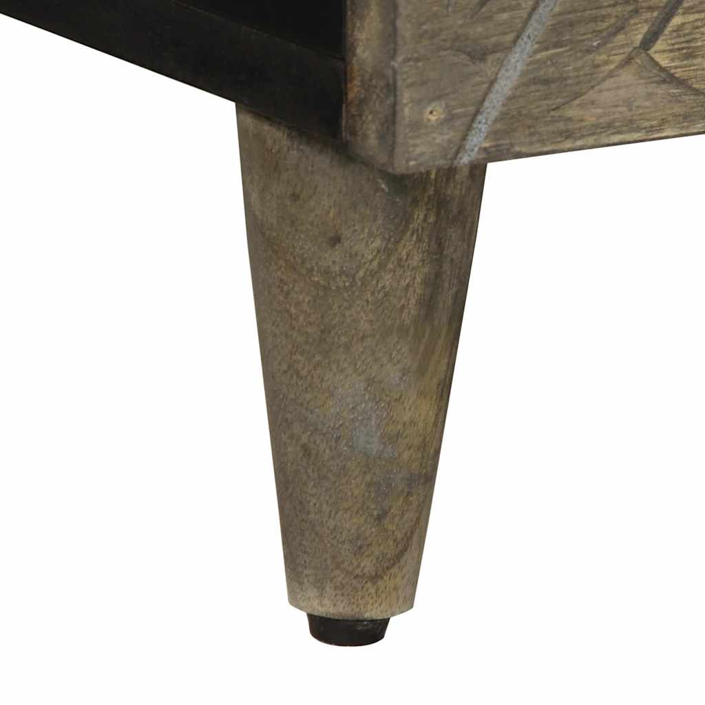 Tavolino da Salotto Grigio Chiaro 80x50x40 cm Legno di Mango