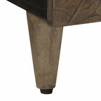 Tavolino Grigio Chiaro 100x54x40cm in Legno Massello di Mango