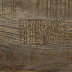 Tavolino Grigio Chiaro 100x54x40cm in Legno Massello di Mango