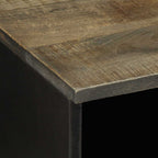 Mobile Porta TV Nero 100x33x46 cm in Legno Massello di Mango
