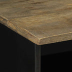 Mobile Porta TV Nero 80x33x46 cm in Legno Massello di Mango