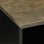 Mobile Porta TV Nero 100x33x46 cm in Legno Massello di Mango