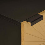 Armadio da Notte Nero e Oro 40 x 33 x 46 cm